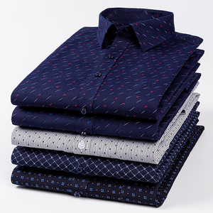 Cotton Casual Long-sleeve <strong>Shirts</strong> for <strong>Men</strong> Vintage Designer Print Yarn Dyed Breathable Spring Single <strong>Pocket</strong> - Product Image 1