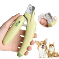 Shengfeng produit de toilettage pour animaux de compagnie lumière LED coupe-ongles chat griffe coupe avec polisseuse ciseaux tondeuse