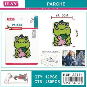 Patch thermocollant Ilan Parche Frog Design 6cm X 4.5cm pour vêtements - Product Image 1