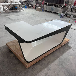 Chinese Kantoor Bureau Leverancier Witte Massief Oppervlak <span class=keywords><strong>Mini</strong></span> Size Kantoor Leraar Bureau Te Koop - Product Image 6