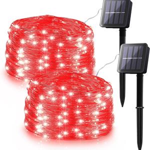 <span class=keywords><strong>Guirlande</strong></span> lumineuse décorative solaire à LED en fil de cuivre IP44 pour extérieur, camping, Noël, ciel étoilé - Product Image 3