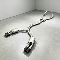 Silencieux arrière isolé pour Audi S5 3.0T, réduit le bruit intérieur pour une conduite silencieuse et fluide sur autoroute, échappement en acier inoxydable 1,5 mm