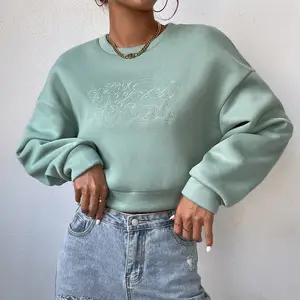 Custom Impresso Hoodies OEM Meninas Elegante Malha Pullover Sweater Manga Longa mulheres com capuz e camisolas