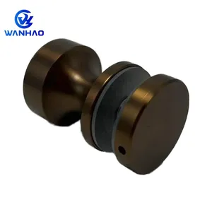 Poignée de porte de douche coulissante à bouton en verre à trou unique pour salle de bain, étanche, ambidextre, installation facile - Product Image 4