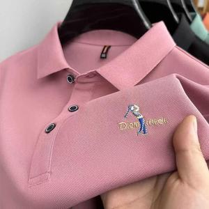 <span class=keywords><strong>Camiseta</strong></span> Polo de Verano para Hombre, Estilo Casual y de Negocios, Color Sólido, con Solapa Bordada, Nueva Moda, Manga Corta - Product Image 6