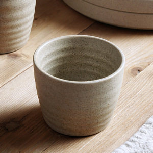 Hot Selling No Handle Pottery Coffee Mug Natural Clay Color Tea <b>Cup</b> Ceramic Latte <b>Espresso</b> <b>Cup</b> - Product Image 6