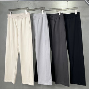 Pantalons de survêtement pour homme, sur mesure, grande taille, décontractés, coupe droite, jambes larges, anti-froissement, respirants, en tricot - Product Image 1