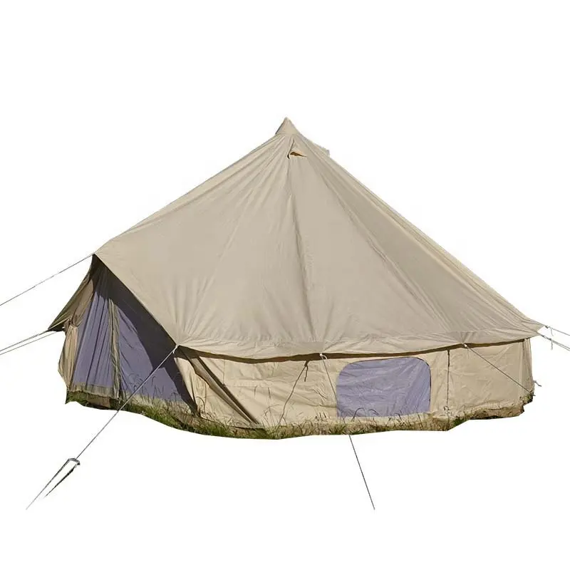 Luxe Katoenen Tent Hotel Canvas Camping Tent Met Fornuis En Luifel Glamping Huis