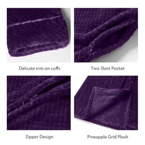 Logo personalizzato lunga con cappuccio per le donne lussuosa flanella in pile intera accappatoio invernale caldo pigiama doccia camicia <span class=keywords><strong>da</strong></span> <span class=keywords><strong>notte</strong></span> - Product Image 3