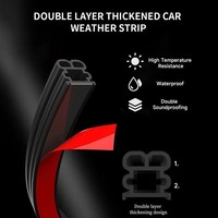 Joint d'étanchéité multi-chambres en EPDM pour vitres de voiture, profil creux auto-adhésif avec service de soudure pour l'étanchéité des interstices de porte