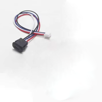 USB-Typ-C-Anschlüsse mit Kartens chnalle Buchse 4-poliger Lade buchsen anschluss Schwarzer Ladestecker Ovale Buchse mit PH2.0-Kabel Kabel