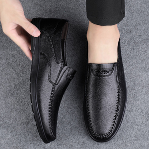 Mocassins Bateaux Souples en Cuir de Vachette <span class=keywords><strong>Taille</strong></span> 38-46 pour Homme à Enfiler - Product Image 2