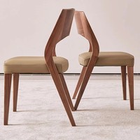 Chaise de salle à manger en rotin avec coussin en bois, meubles de maison en osier, échantillon gratuit personnalisé
