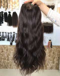 เครื่องทำผมมนุษย์ธรรมชาติ100% ไม่ผ่านกระบวนการ,ที่โกนผมสีน้ำตาลแบบตรงสำหรับผู้หญิง - Product Image 3