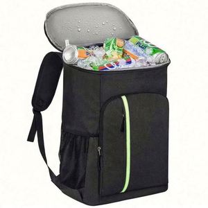 Wholesale Waterproof Picnic Reusable Large Capacity Black Insulated <b>Lunch</b> <b>Backpack</b> Basket with Custom Logo Printed - Product Image 1