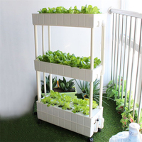 Système de jardinage hydroponique vertical intérieur à trois étages, vente directe du fabricant, idéal pour la culture domestique avec pompe de plantation