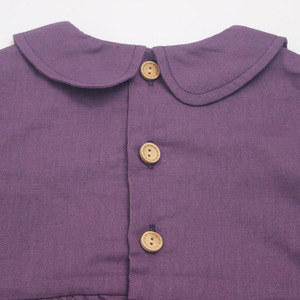 El nuevo diseño al por mayor de ropa de bebé establece mameluco de <span class=keywords><strong>lino</strong></span> para bebé de manga larga con botones - Product Image 4
