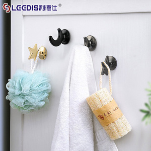Leedis <b>Wall</b> Mounted <b>Hooks</b> Modern Rust Resistant Black And <b>Gold</b> Bathroom Towel Hanger With Star Design For Door Or <b>Wall</b> - Product Image 1