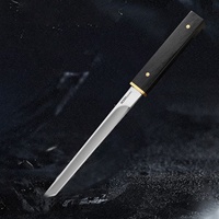 Couteau de cuisine TreaPro M390 en acier inoxydable tranchant, 6 1/4 po, pour gaucher, usage en cuisine et camping, manche en bois, jetable, compatible lave-vaisselle, extérieur 2