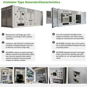Container Type 1000 Kw 800kva Aardgas Generator Set Gen Tech Elektrische Generator Josda Tools - Product Image 4