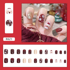 Juego de 24 Uñas Postizas Acrílicas PMMA al por Mayor, Cobertura Completa <span class=keywords><strong>con</strong></span> Pegamento, <span class=keywords><strong>Diseño</strong></span> Cuadrado, Uñas a Presión en Caja, Marca Privada - Product Image 3