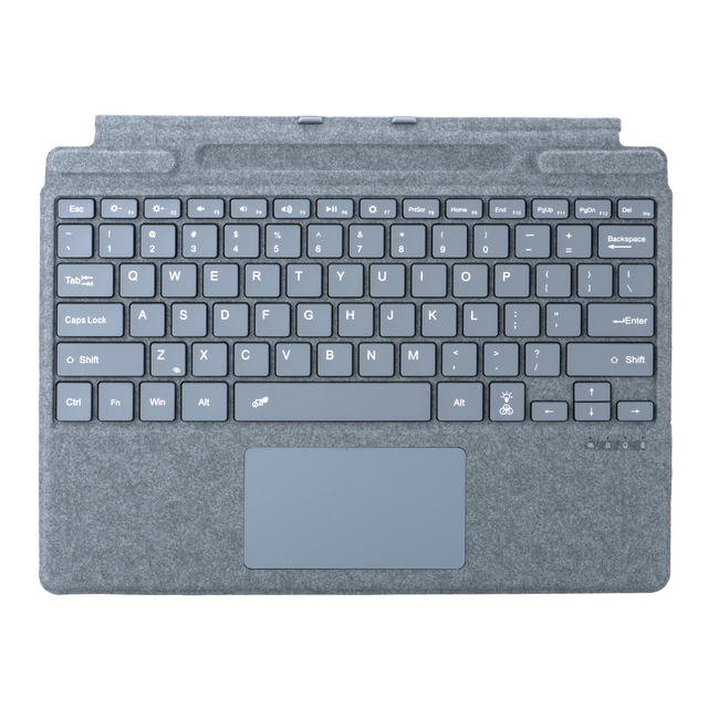 New 13 Inch USB Type C Wireless Mechanical Keyboard with for 5.3 RGB Backlit Pencil Holder for Surface Pro 8-11