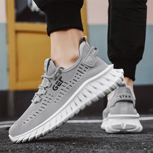 Men's Fly-Weave Breathable Casual Work Boots with Thick Soles for <b>Driving</b>, Outdoor Sports and Running <b>Shoes</b> - Product Image 2