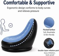 Canapé gonflable d'extérieur portable pliable avec effet ressort pour l'extérieur