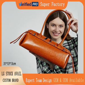 Bolsos de Hombro de Cuero Genuino Color Vino Tinto para Mujer, de Moda y Lujo, para Compras y Ocio, Se Ofrecen Muestras Gratis, Se Admite OEM y ODM, Venta al Por Mayor - Product Image 2