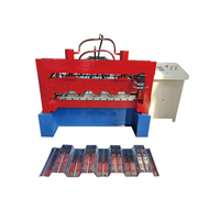 Machine automatique de fabrication de dalles de sol avec pompe à moteur et contrôle PLC 380V, machine de formage de rouleaux de tôles métalliques