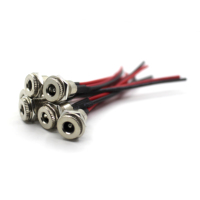Connecteur femelle DC-099 5,5 mm x 2,1 mm nickelé pour montage sur panneau, prise d'alimentation DC 5,5*2,1 5,5*2,5 5,5X2,5 DC099