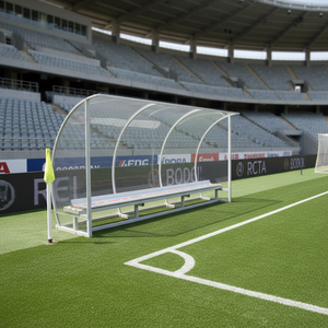 Abri portable anti-vandalisme pour équipe de football, banc de joueurs de football avec sièges de remplacement en aluminium style banc PY-LD - Product Image 3