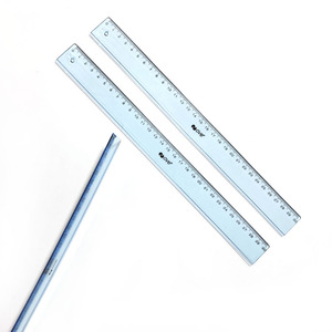 Regla de Plástico Transparente Azul de 12 Pulgadas de Marca Personalizada, Regla Recta de Medición de Precisión para Promoción - Product Image 6