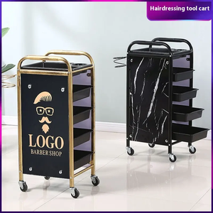 Detachable Modern Design Foldable Hair Salon <b>Trolley</b> with Gold Spa Tangle-Free Hair Universal Wheels Hairdresser Assistant - Product Image 4