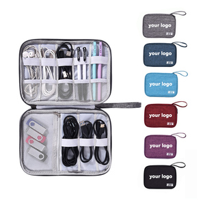 New Custom logo Portable Zipper Travel Gadget Digital Electronic <strong>Accessories</strong> Storage Cable Organizer <strong>Bag</strong> - Product Image 1