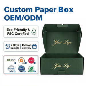 Caja <span class=keywords><strong>de</strong></span> Cartón Kraft para Envíos, Plegable, Ecológica, Reciclable, con Logotipo Personalizado Impreso, para Empresas Pequeñas - Product Image 1