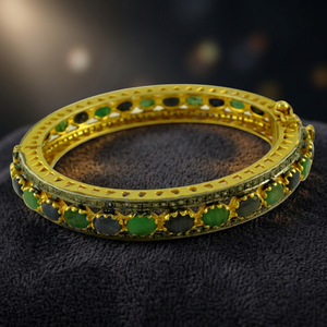 Diamond Emerald Sapphire Sterling Silver Cute Women's <b>Bangle</b> <b>Bracelet</b> Wholesale Healing Stone Beads Natural Wedding Gift - Product Image 2