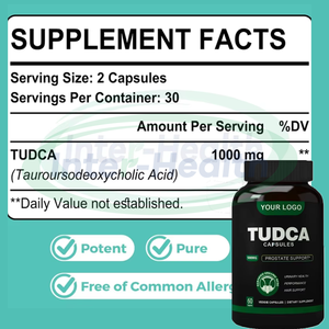 Ausreson OEM Liver Detox Cleanse Support TUDCA Tauroursodeoxycholic Acid Suplementos herbales <span class=keywords><strong>Bulk</strong></span> 1100mg TUDCA Cápsulas - Product Image 5