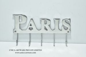 Best QualityParis Metal <b>Key</b> Holder <b>Wall</b> <b>Hook</b> Decorative Aluminum <b>Keys</b> Organizer Entryway <b>Wall</b> Mounted <b>Hook</b> Rack from India - Product Image 2