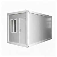 Maison conteneur en acier détachable de 20 pieds, bureau à domicile, bureau préfabriqué, unité d'habitation complémentaire, cabane de jardin préfabriquée en kit