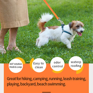 ナイロンカラーリベット犬用リーシュPLV101Tロング5FT 15FT 30FT PVCポリエステルイージークリーンソリッド防水耐久性 - Product Image 6