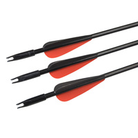 Flèches de tir à l'arc en fibre de verre 6 mm, tige de flèche en fibre de verre avec pointe fixe, plume en plastique pour la chasse et le tir