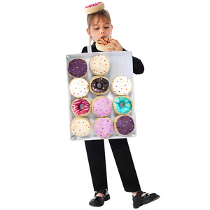 Costume de cosplay Donut pour enfants, tenue de performance pour fête, combinaison détachable, costume amusant pour Halloween - Product Image 2