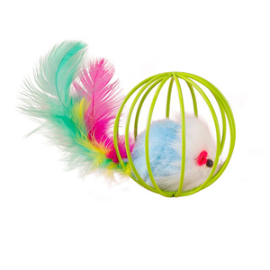 <b>Cat</b> <b>Toy</b> Ball Feather Boredom Buster For <b>Cats</b> <b>Interactive</b> Plaything - Product Image 1