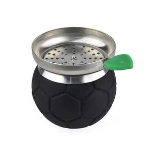 Hot Selling Football Style Coal Holder Bongging Silicon Bowl Hookah Accessories Shisha Metal Head For Flavors