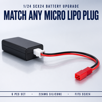 Câble adaptateur de batterie JST vers PH 2.0, 6 pièces, 135mm, 22awg, en Silicone, adapté pour voiture RC Crawler à l'échelle 1/24, pièces de rechange Micro Lipo