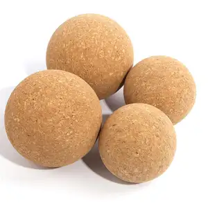 Wholesale Eco 100% FSC Natural Cork Yoga Ball Cork Massage Ball Peanut Ball