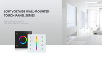 Panneau tactile mural T3 RF2.4G RGB LED Dimmer sans fil 3 canaux Contrôleurs LED RGB Panneau mural à distance Interrupteur