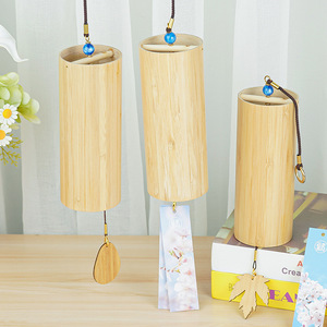 Retro Bamboo Wind <b>Chime</b> <b>Bell</b> Healing Instrument Traditional Hand-Cranked Courtyard Outdoor Balcony Hanging Ornament - Product Image 2