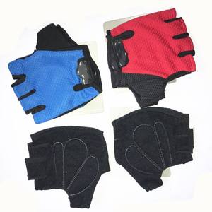 Guantes de Ciclismo de Medio Dedo F, Negros, Azules y Rojos, Unisex, para Adultos, Entrega Rápida, Disponibles en Stock - Product Image 2